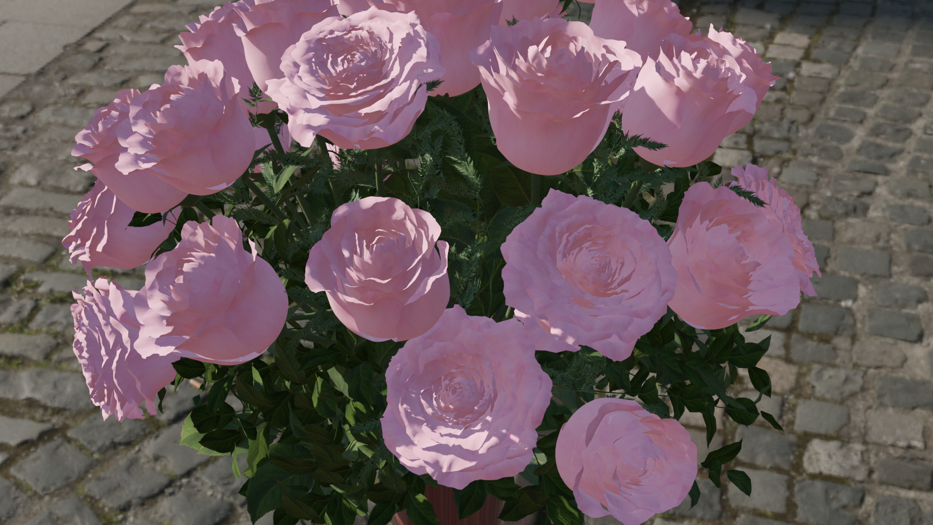 Pink rose 3D model  3D model_13