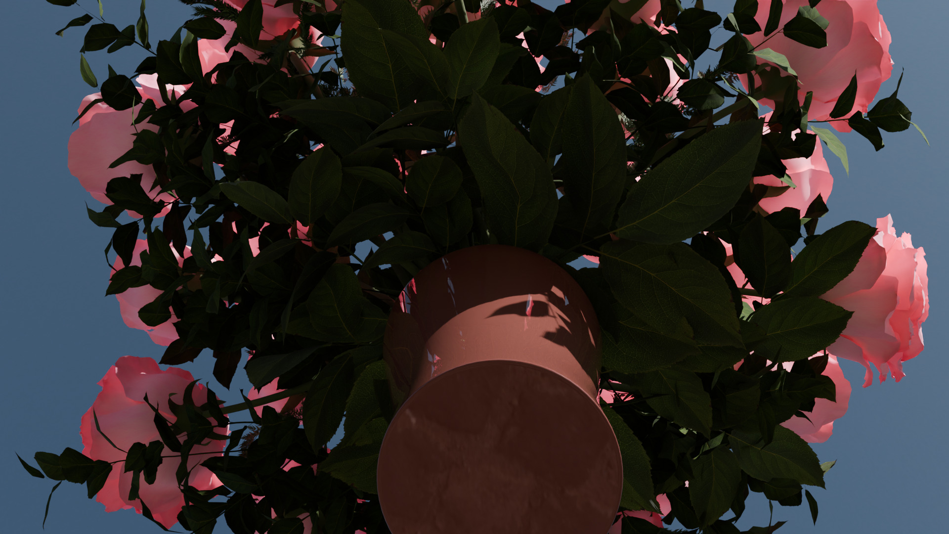 Pink rose 3D model  3D model_3