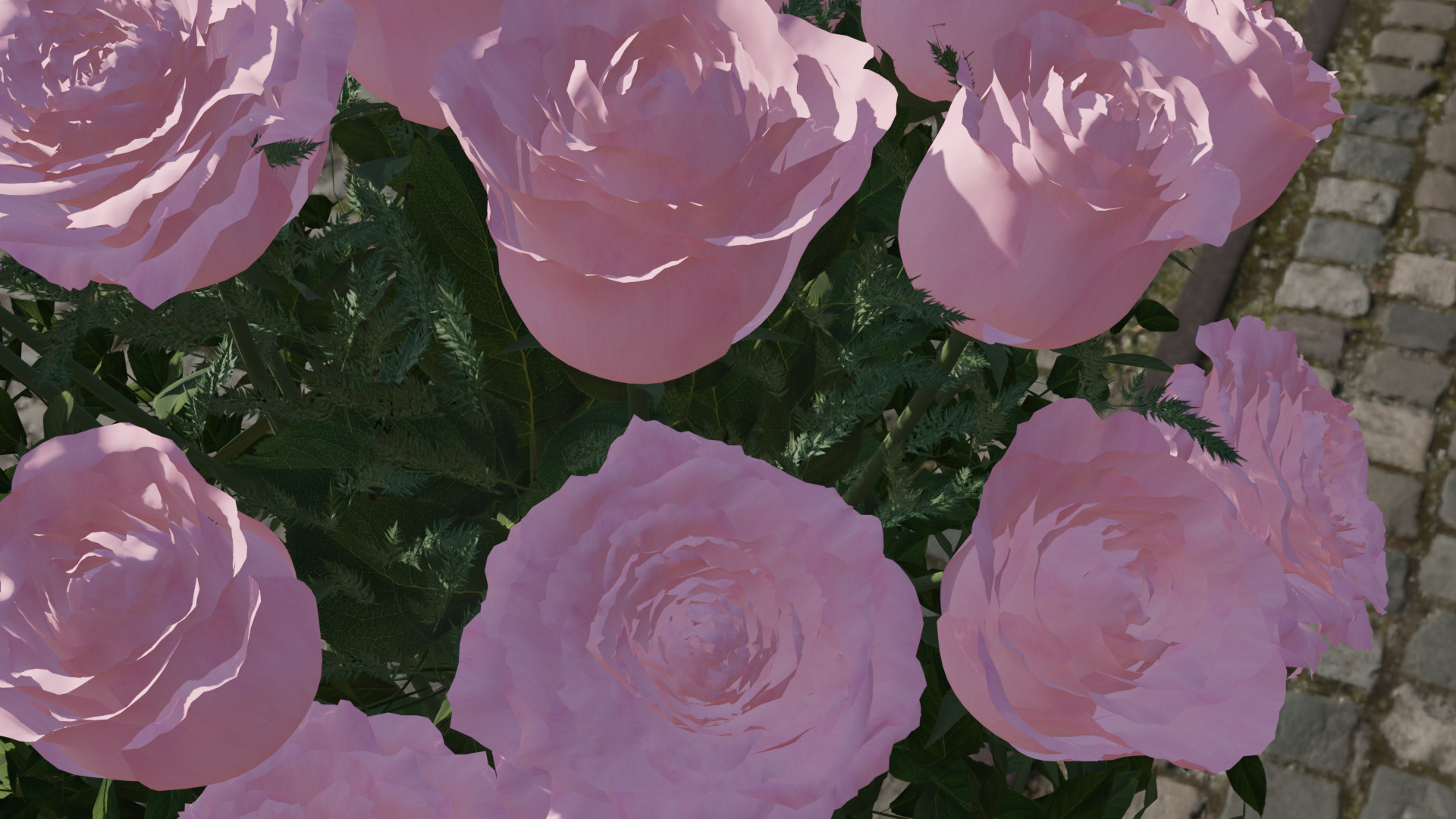 Pink rose 3D model  3D model_8
