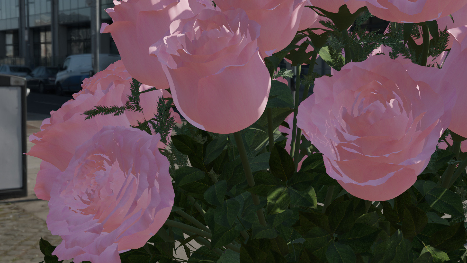 Pink rose 3D model  3D model_14