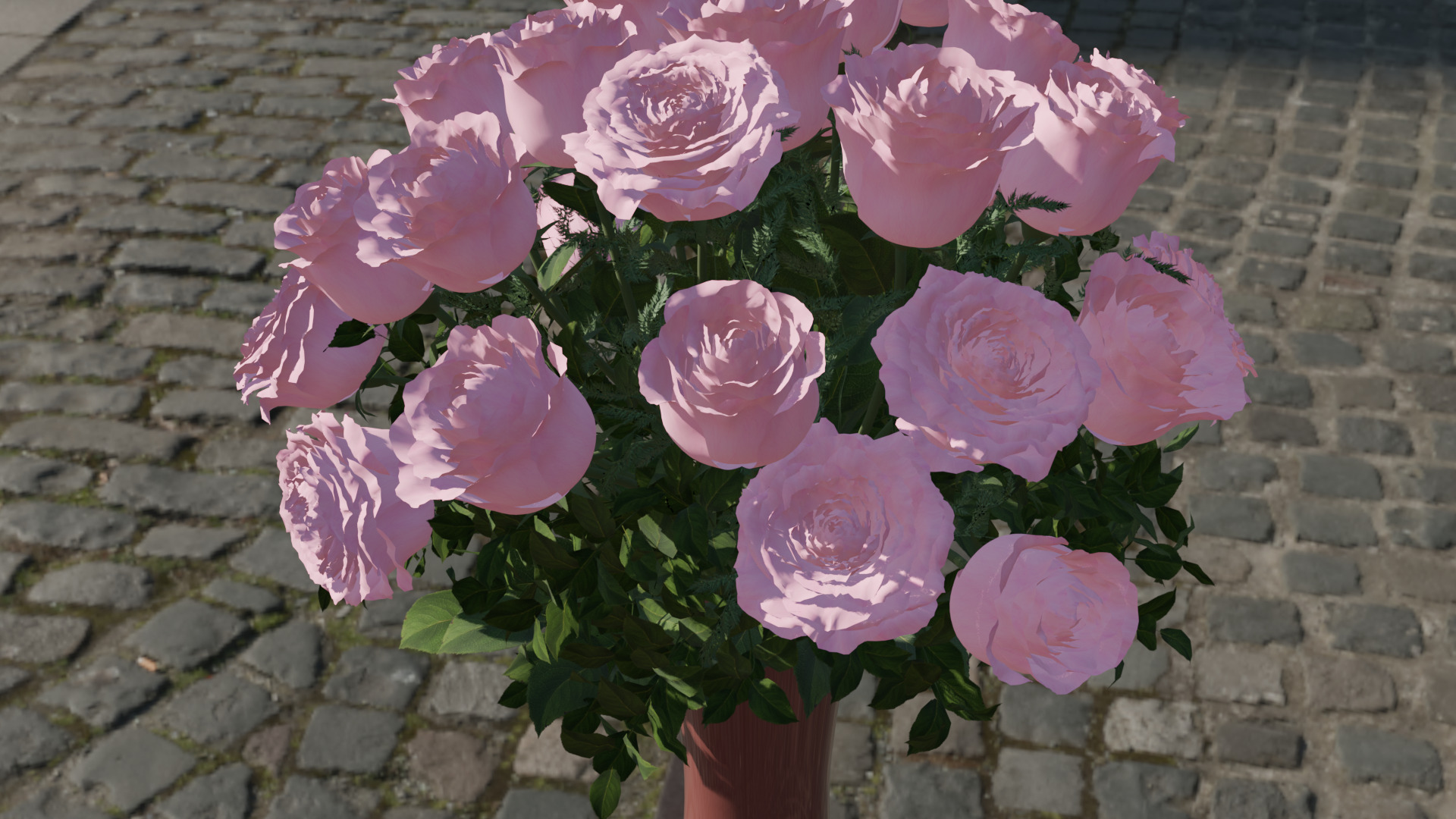 Pink rose 3D model  3D model_11