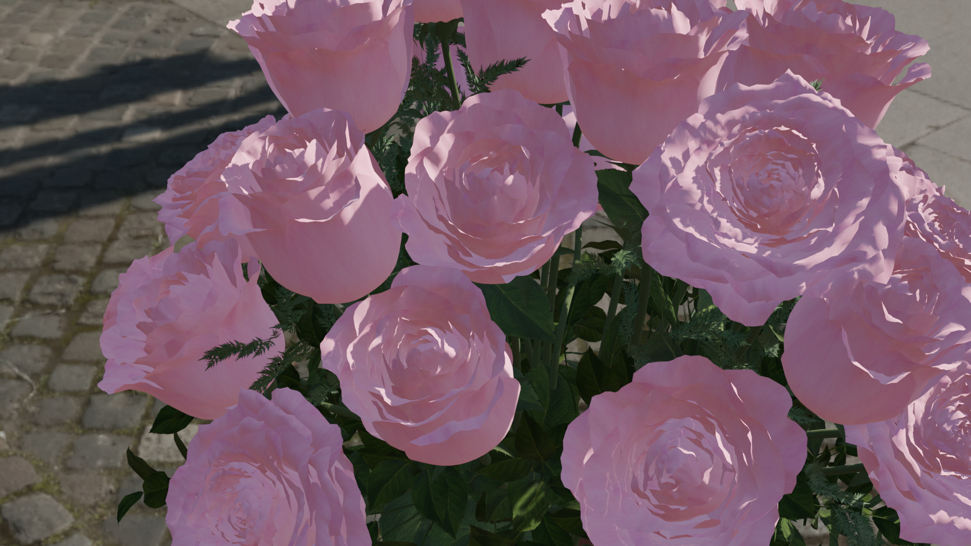 Pink rose 3D model  3D model_16