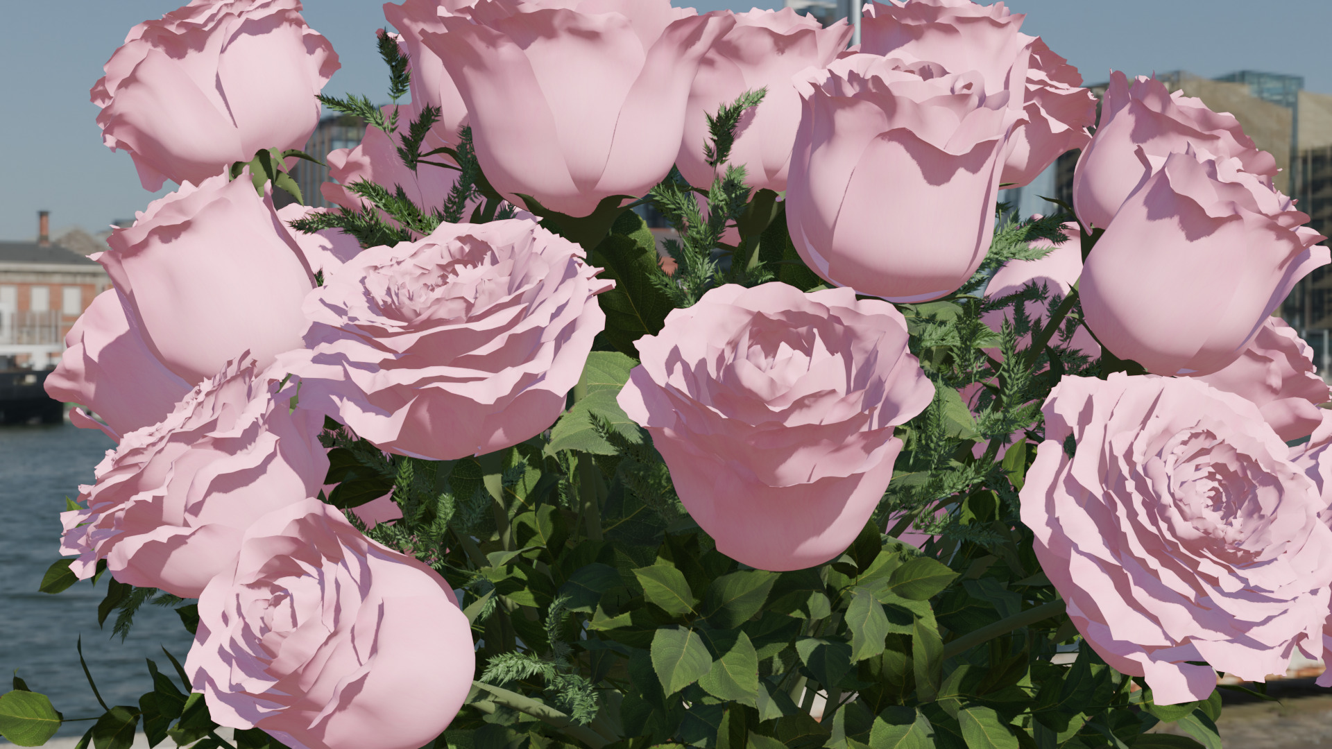 Pink rose 3D model  3D model_20