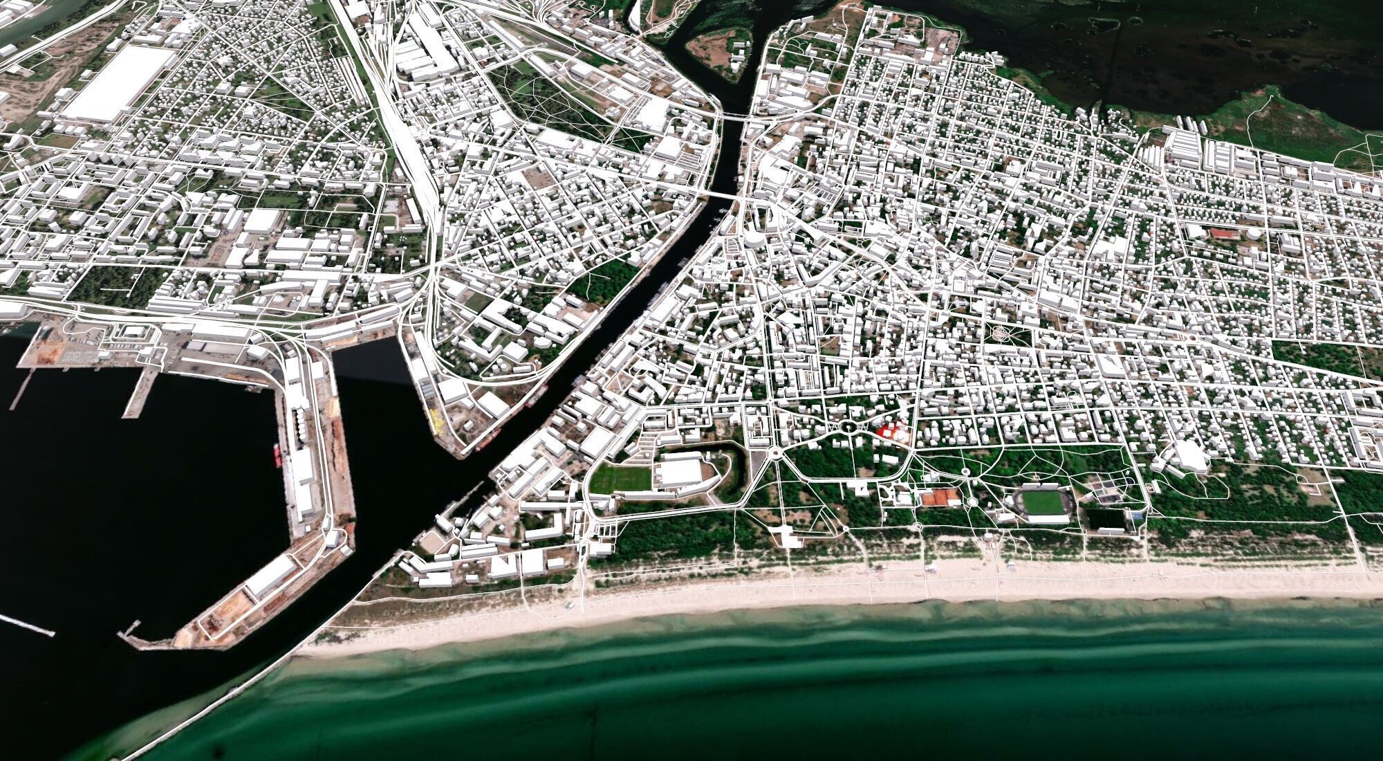 Cityscape Liepaja Latvia 3D model_4