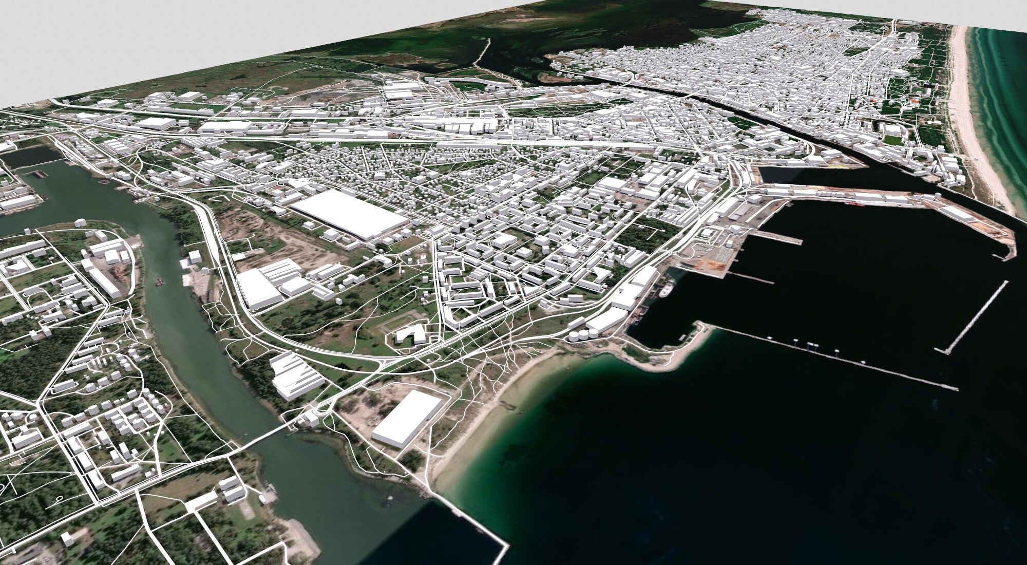 Cityscape Liepaja Latvia 3D model_8