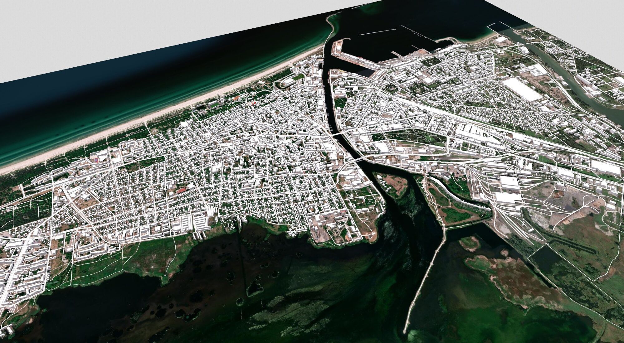 Cityscape Liepaja Latvia 3D model_12