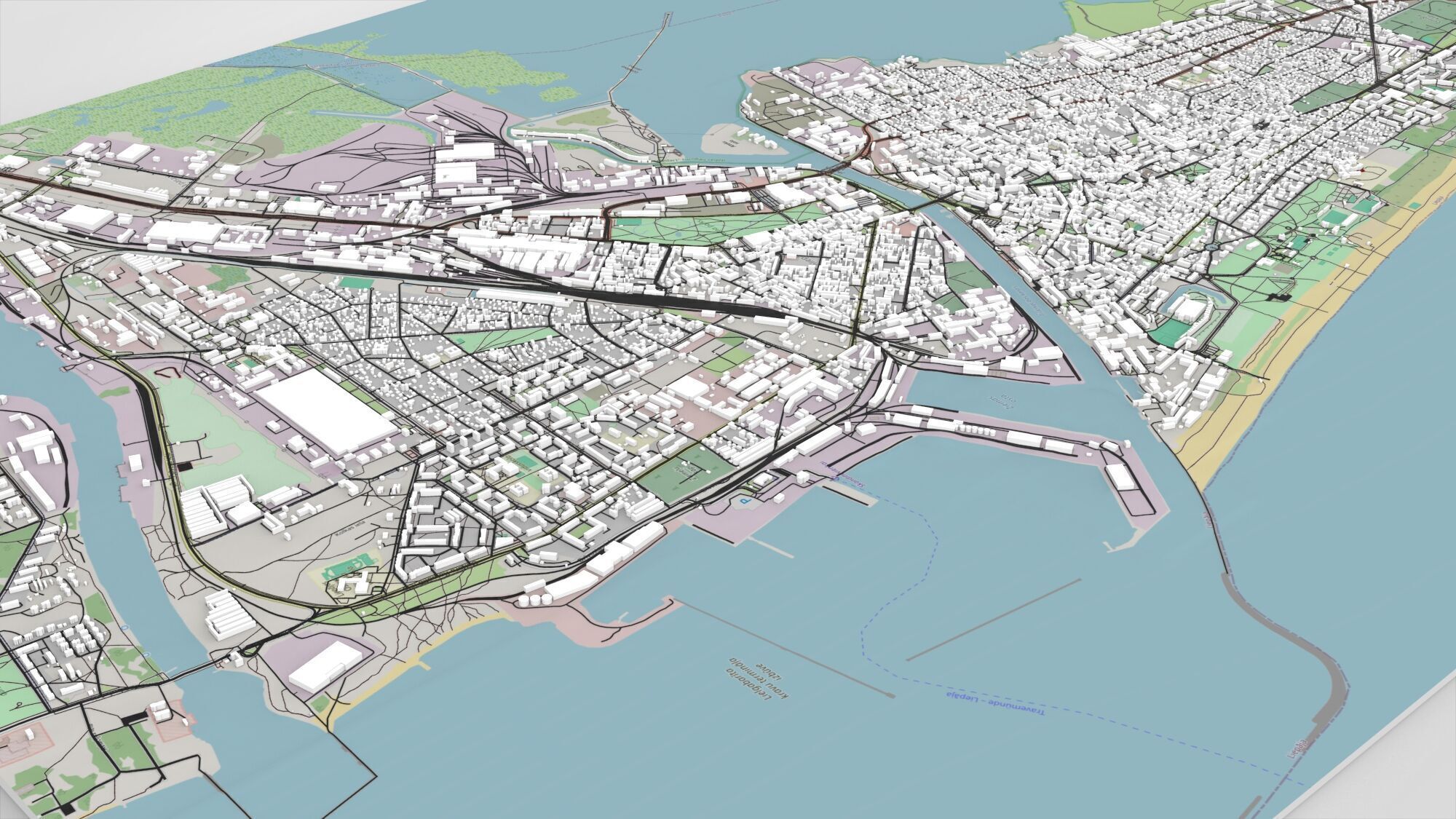 Cityscape Liepaja Latvia 3D model_3