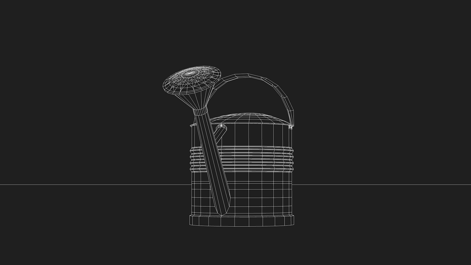 Metal watering can 3D model_8