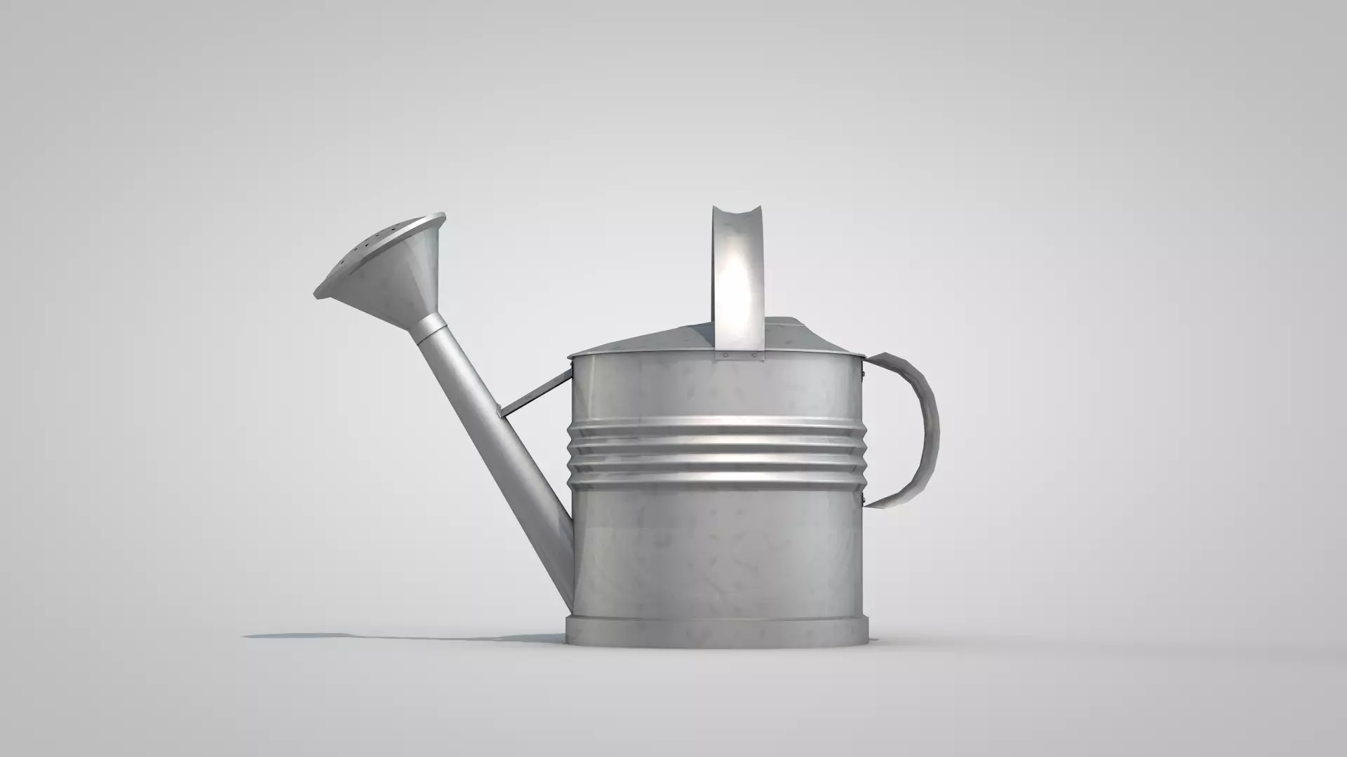 Metal watering can 3D model_0