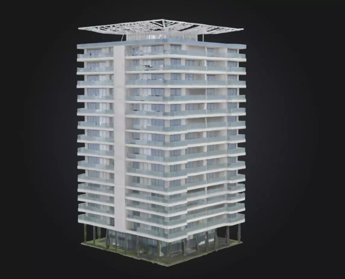 Residential Building 3D model_0