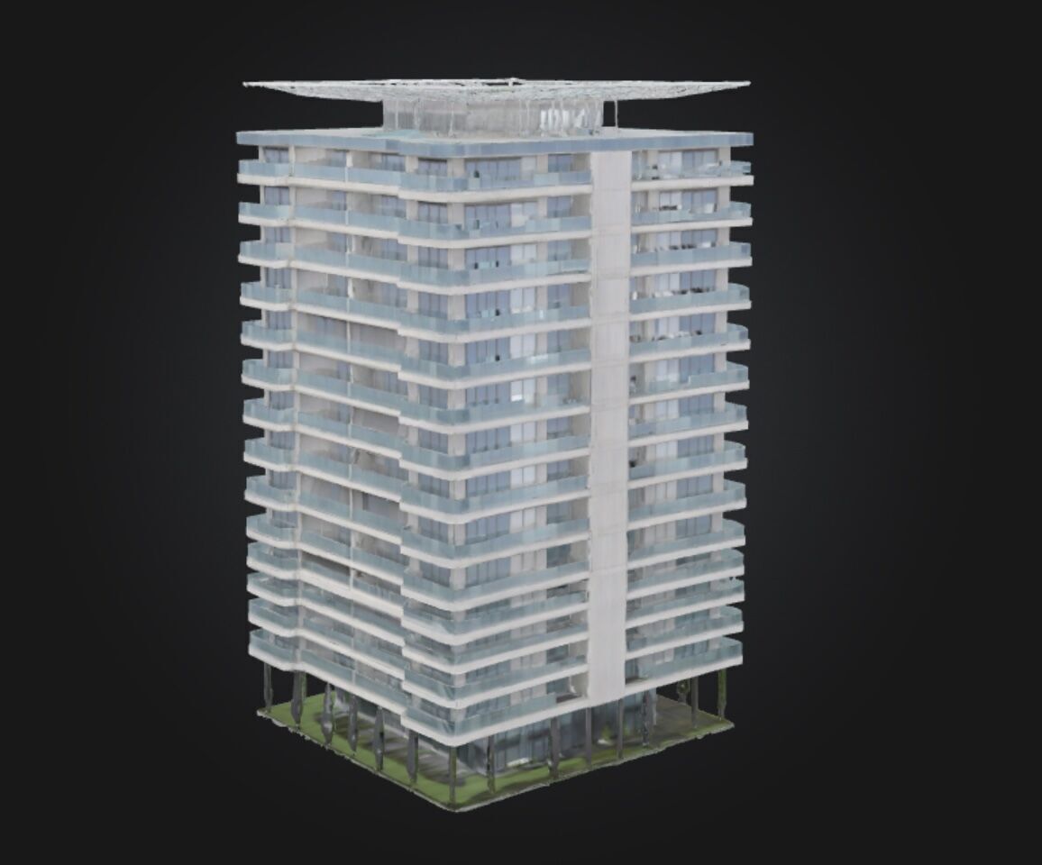 Residential Building 3D model_1