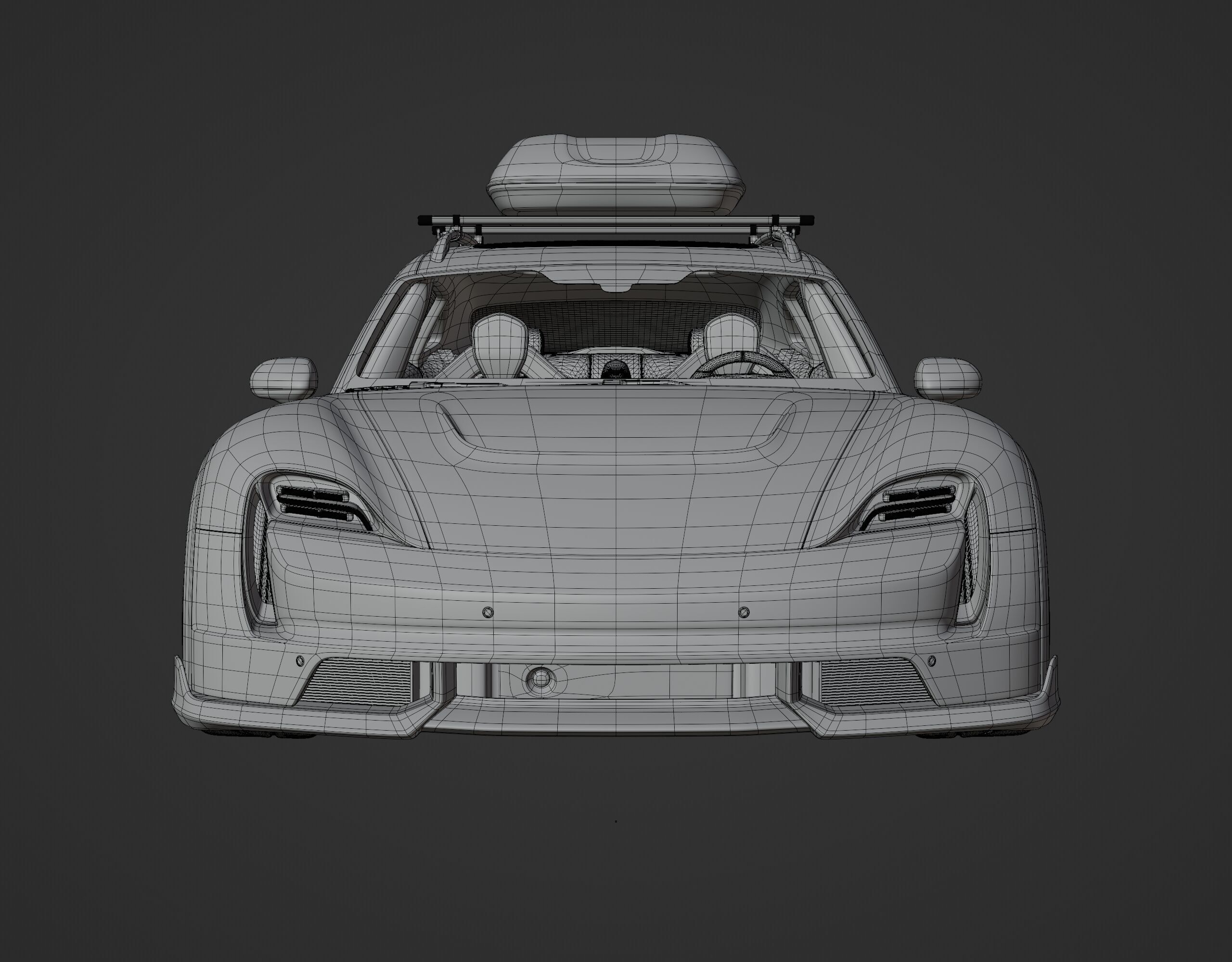 Porsche Taycan Turbo Modified 3D model_25