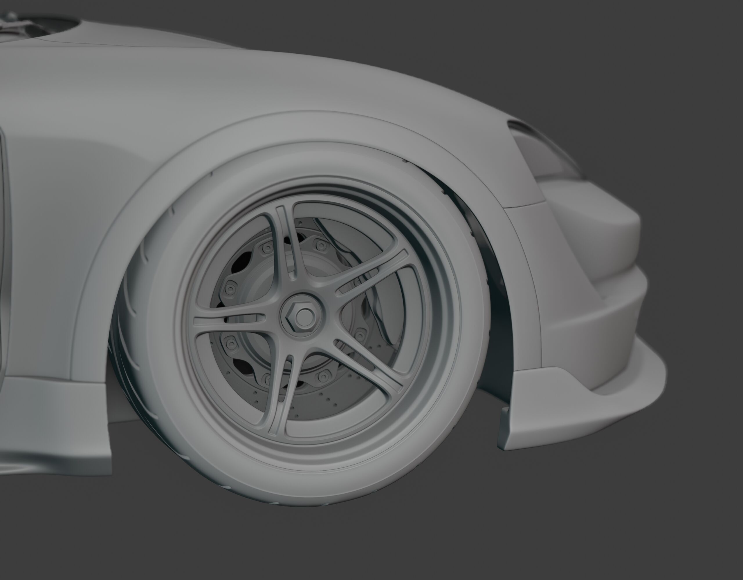 Porsche Taycan Turbo Modified 3D model_17