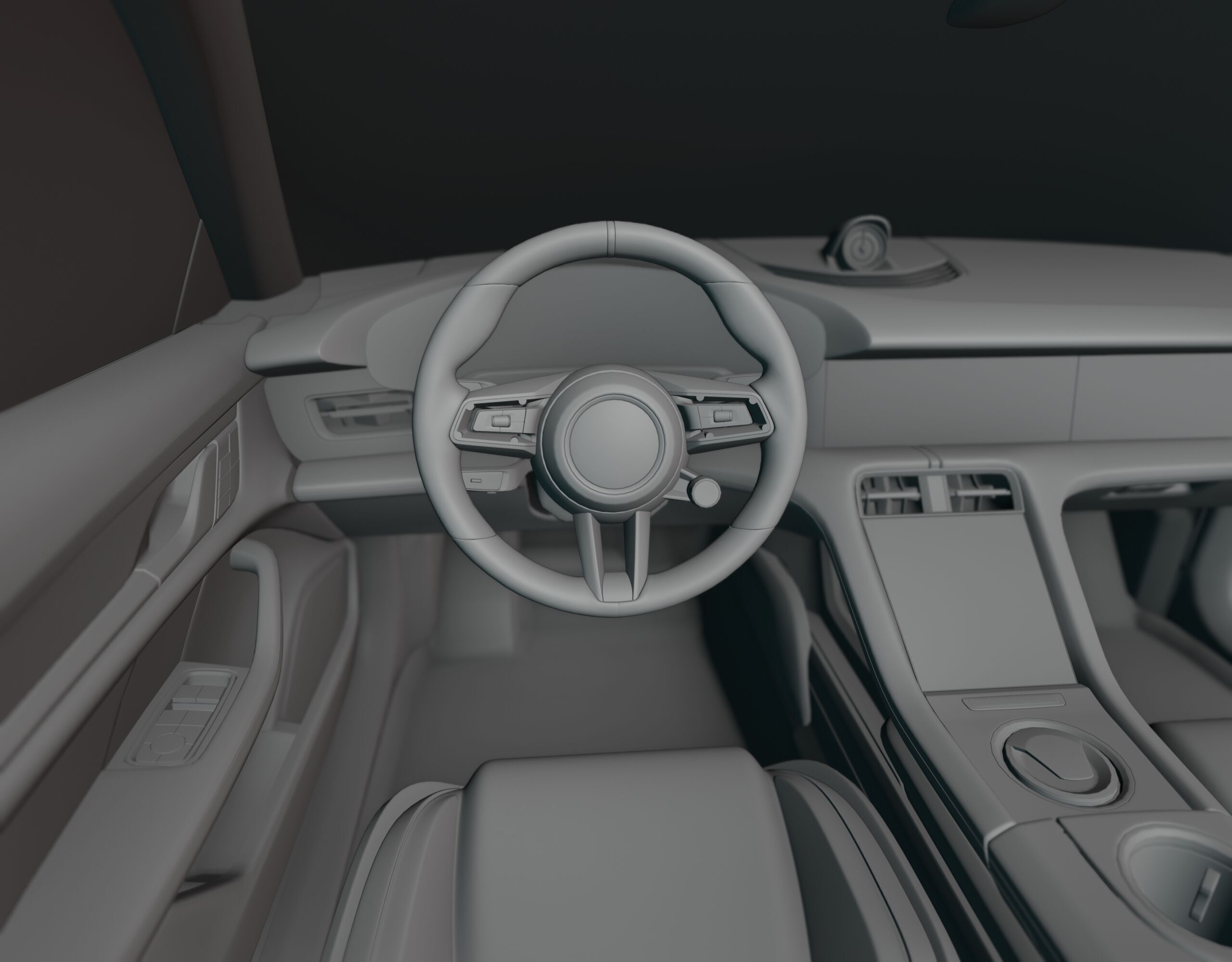 Porsche Taycan Turbo Modified 3D model_21