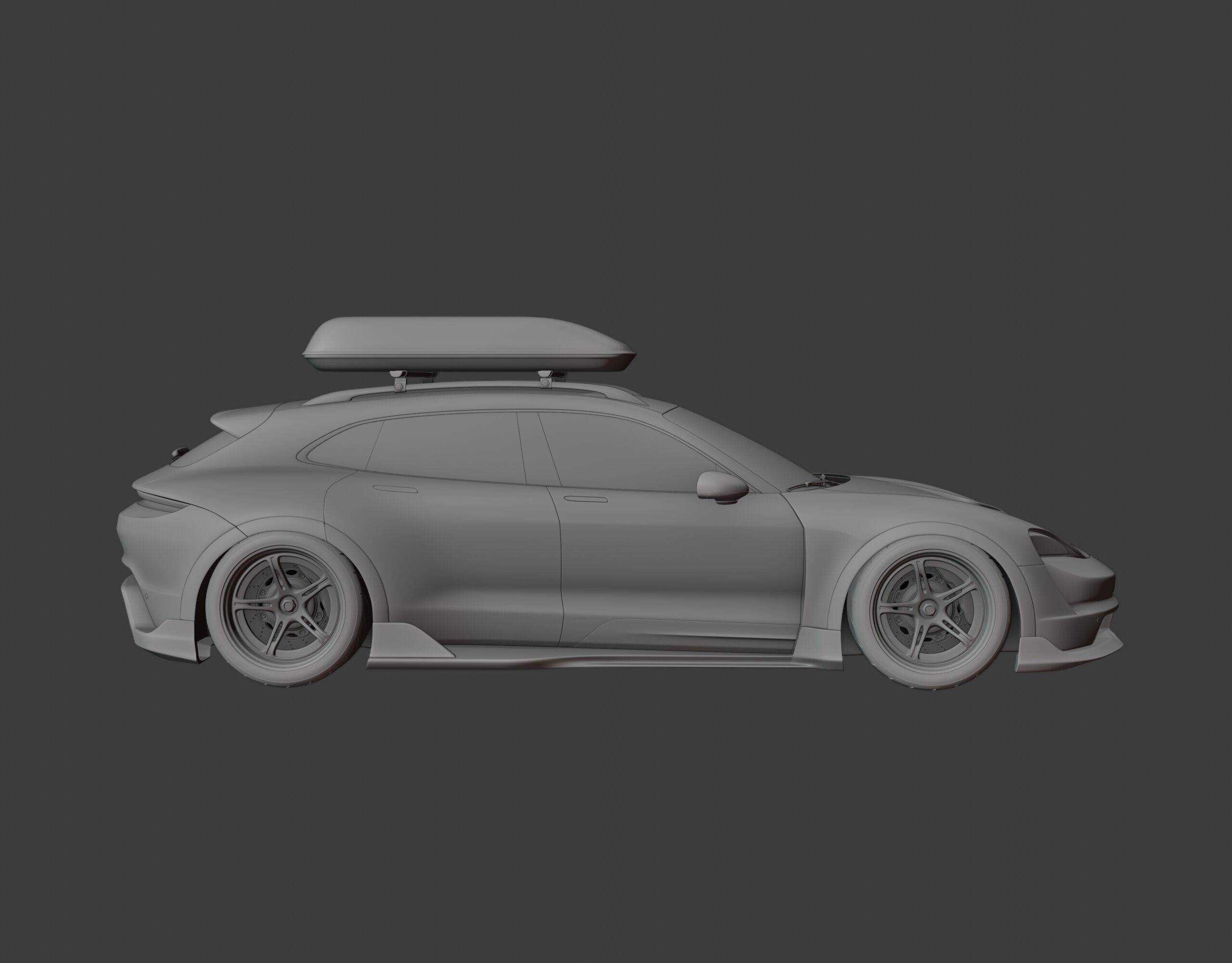 Porsche Taycan Turbo Modified 3D model_14