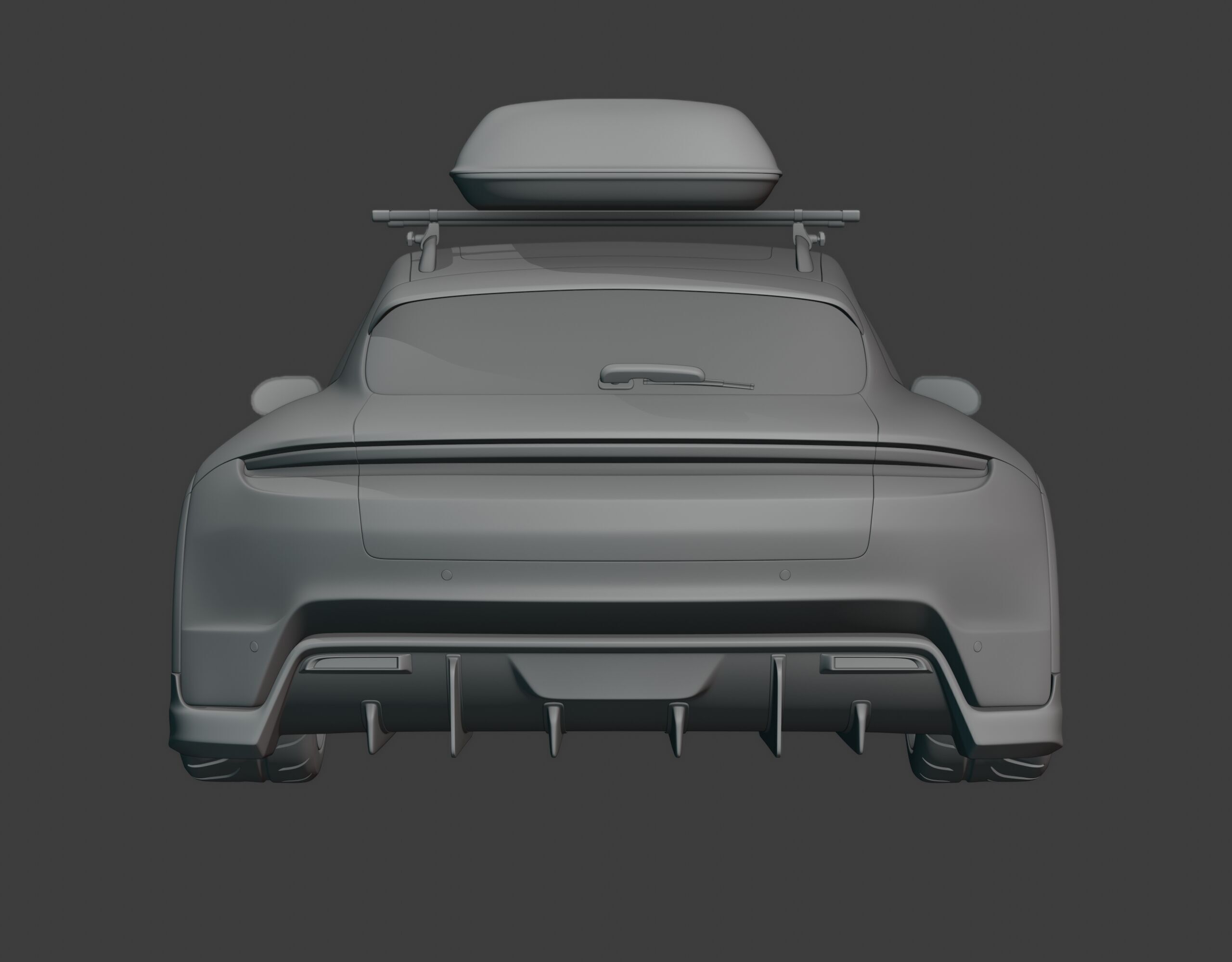 Porsche Taycan Turbo Modified 3D model_16