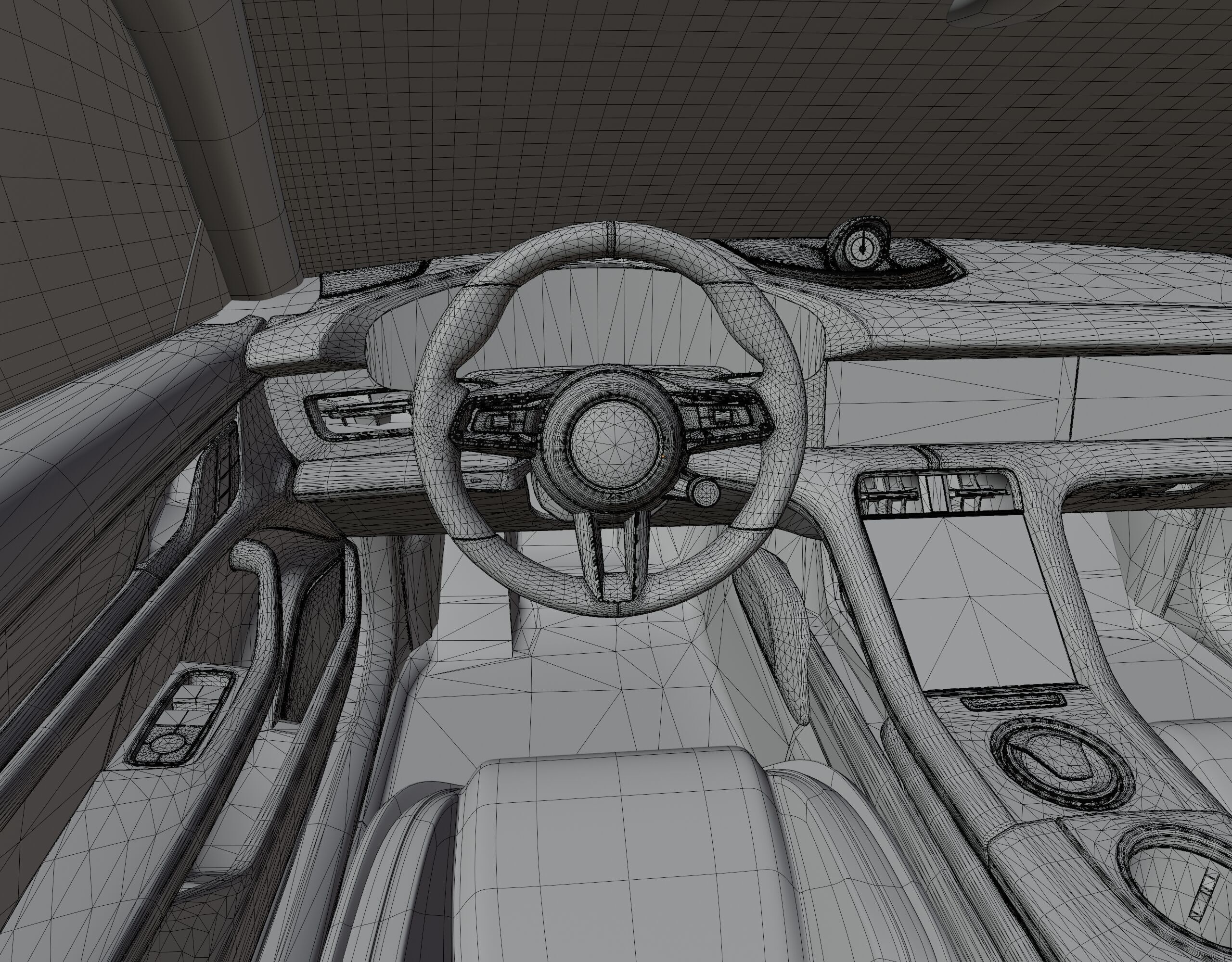 Porsche Taycan Turbo Modified 3D model_30