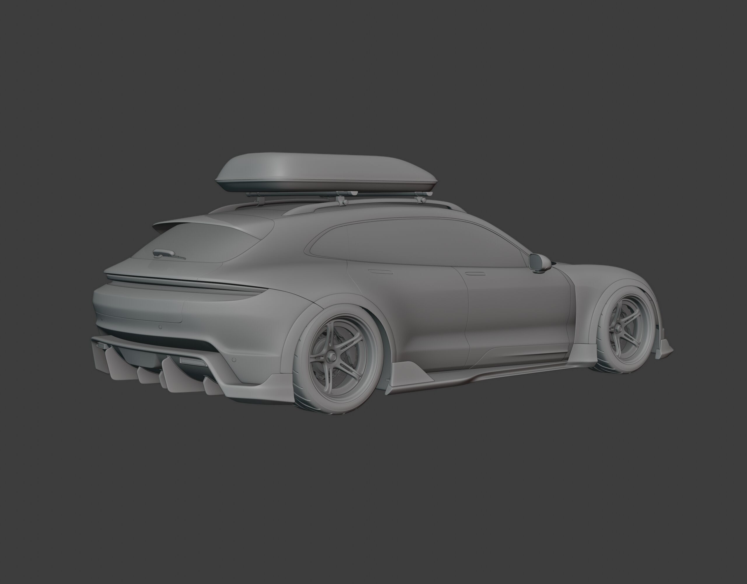 Porsche Taycan Turbo Modified 3D model_13