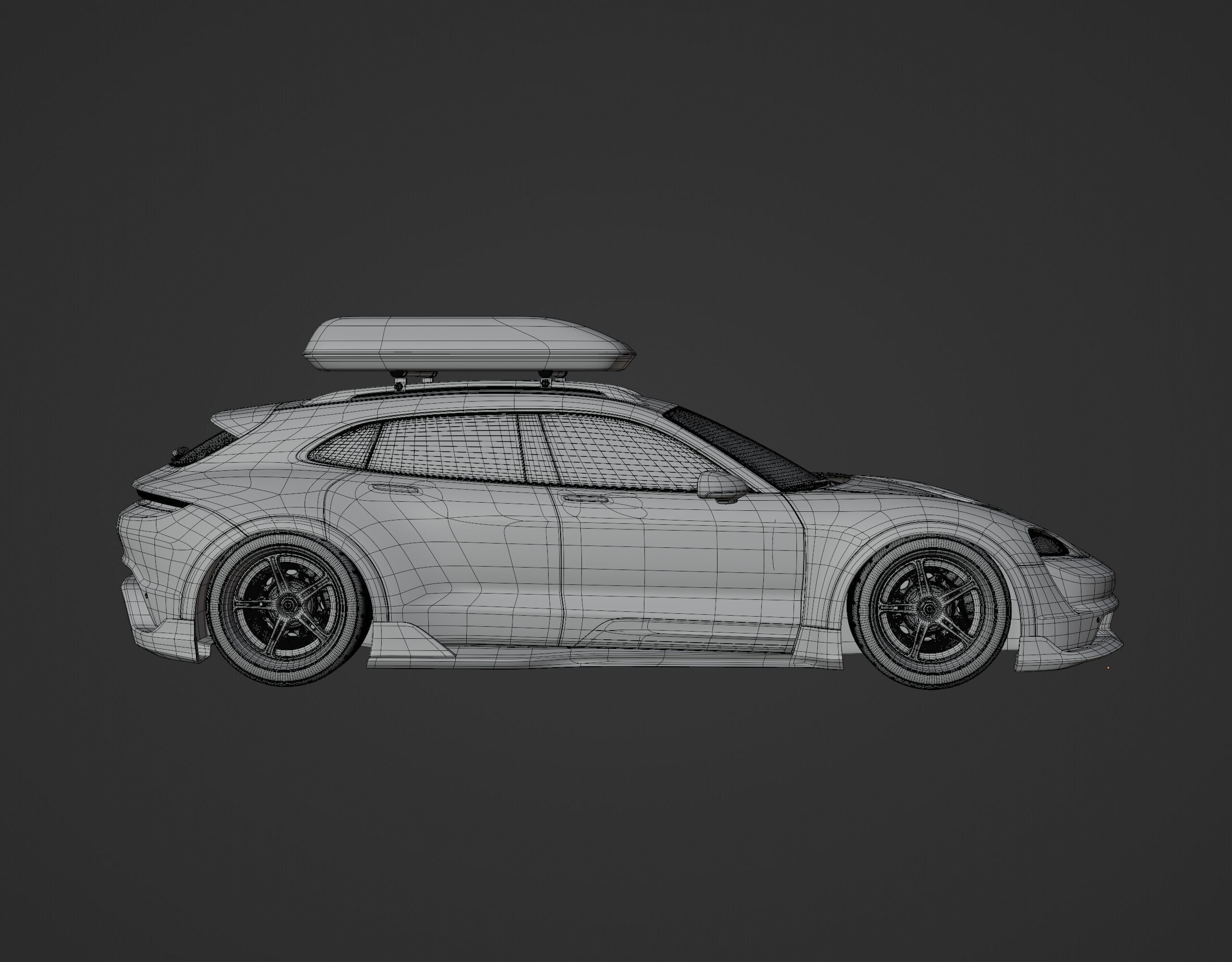 Porsche Taycan Turbo Modified 3D model_24
