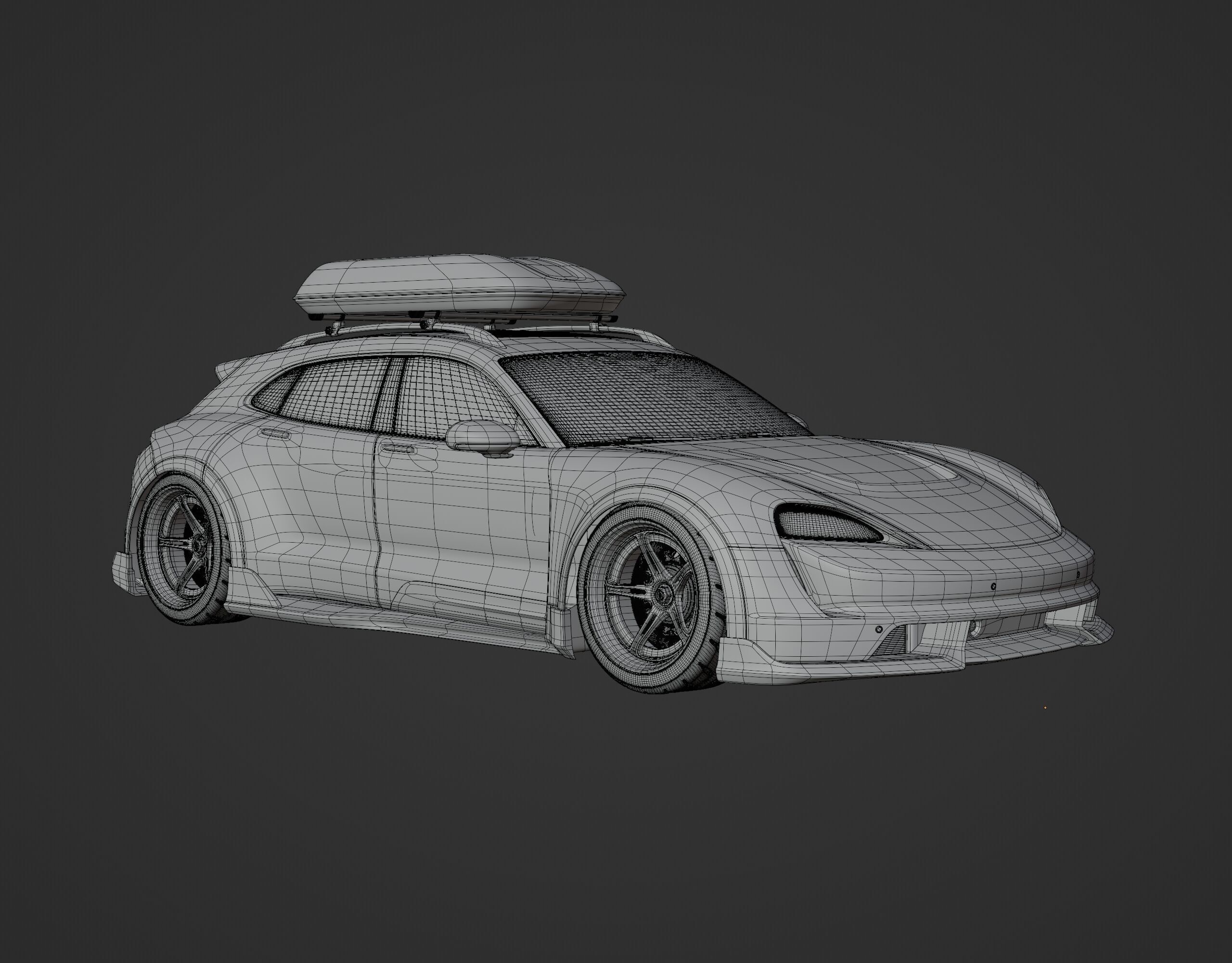Porsche Taycan Turbo Modified 3D model_22