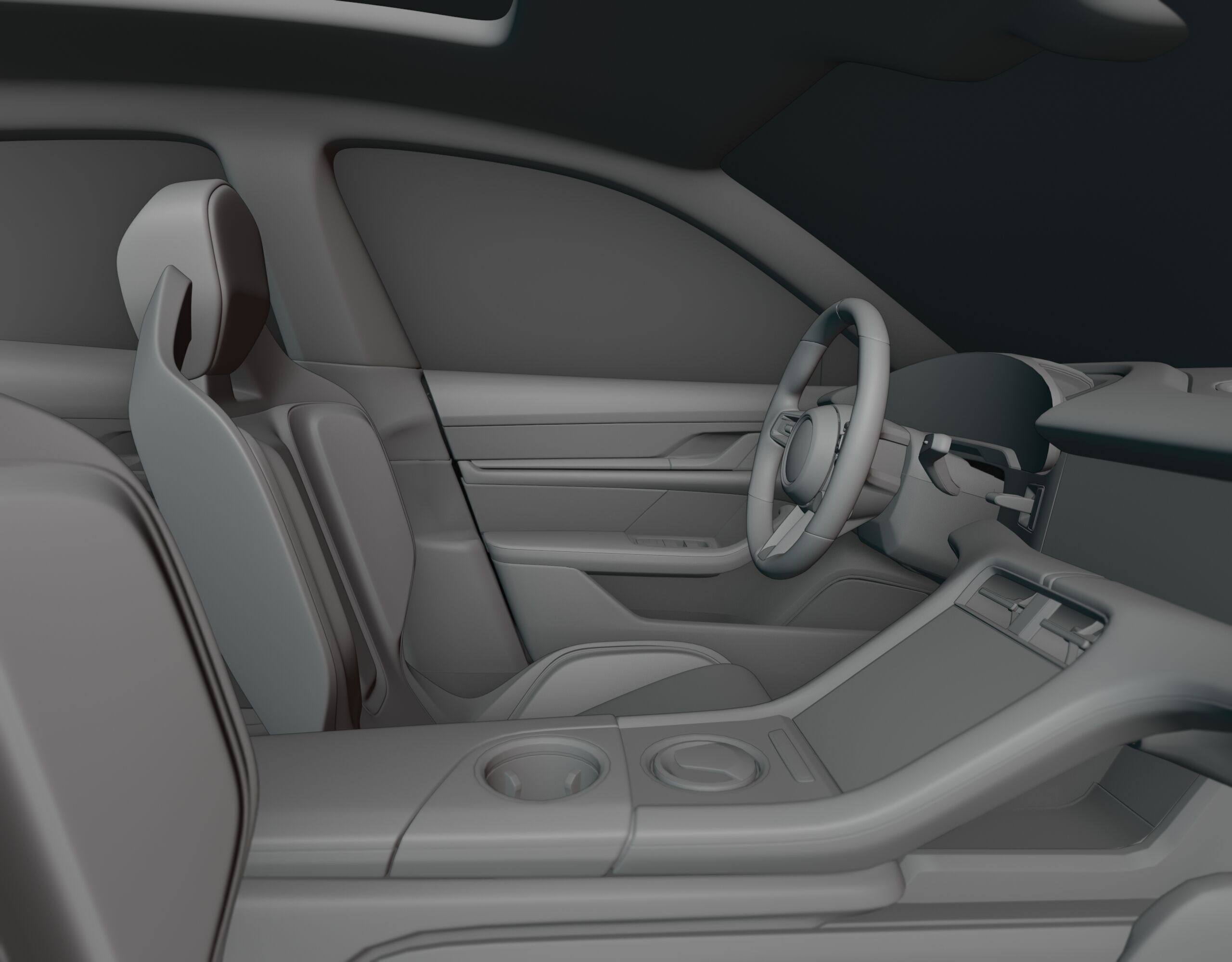 Porsche Taycan Turbo Modified 3D model_19