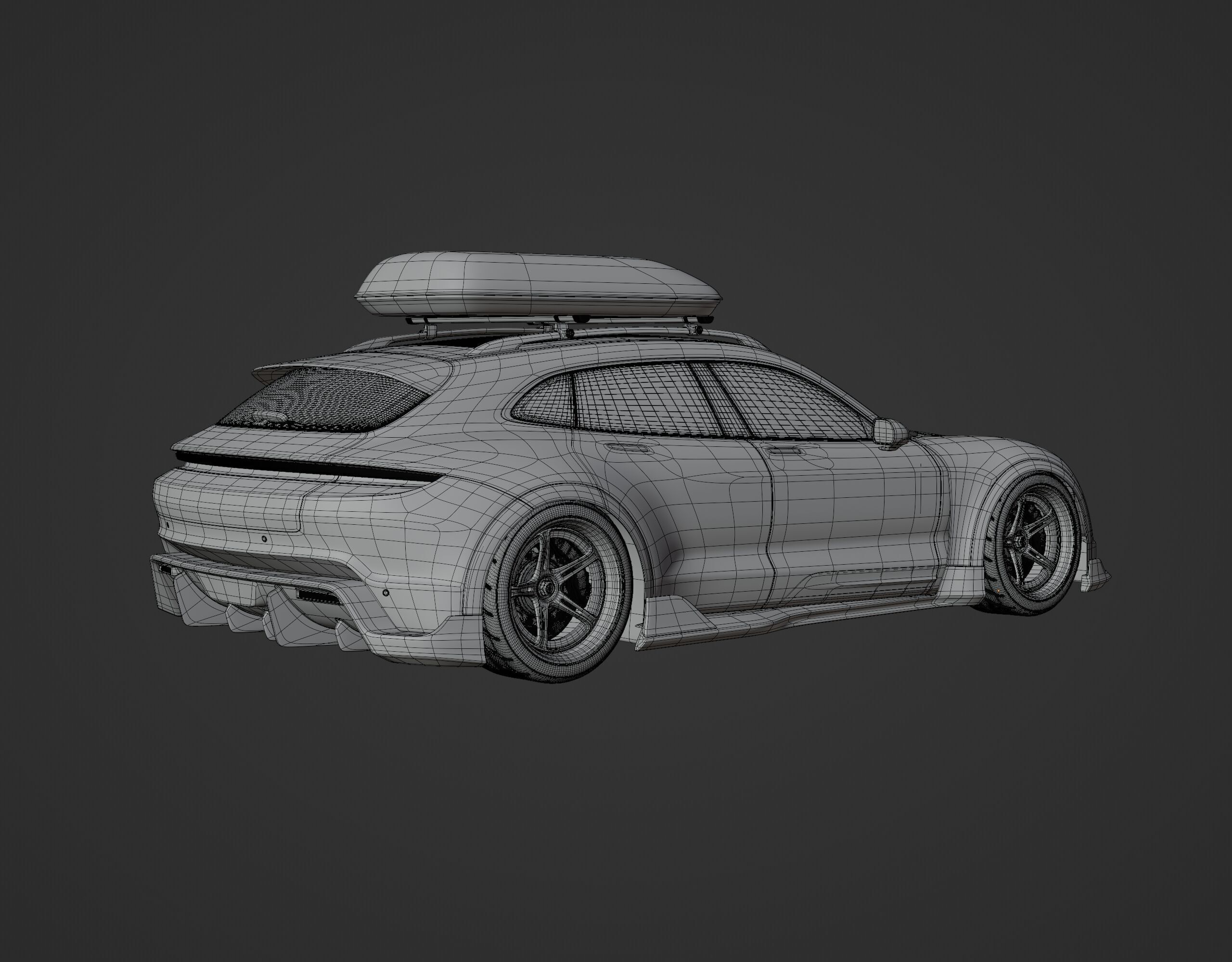 Porsche Taycan Turbo Modified 3D model_23
