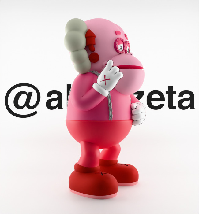 Kaws Monster Cereals Series Textured Low-poly 3D model_23