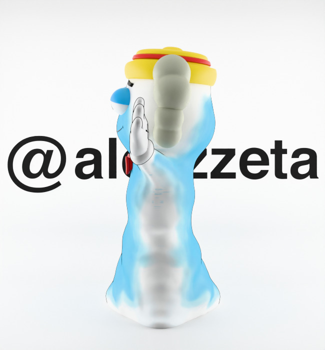 Kaws Monster Cereals Series Textured Low-poly 3D model_4