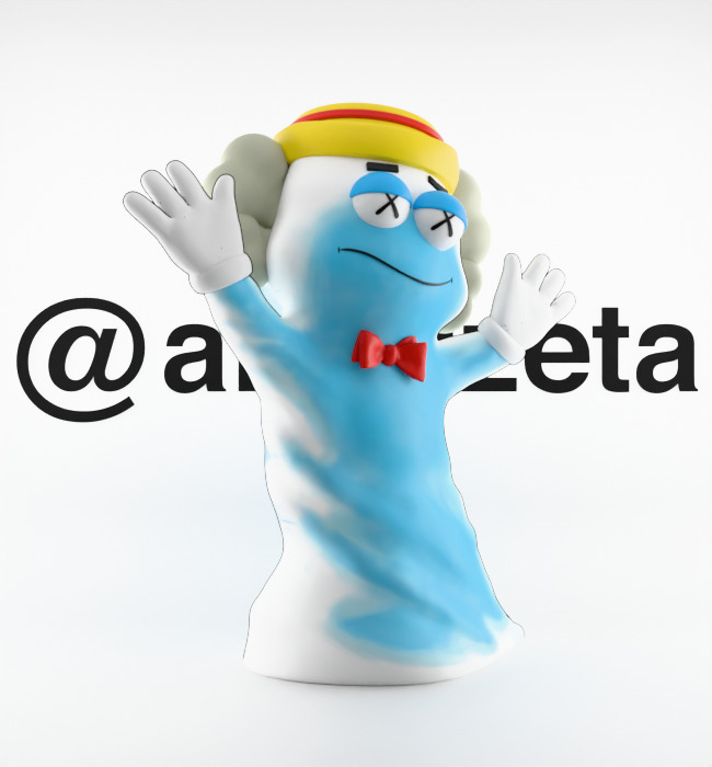 Kaws Monster Cereals Series Textured Low-poly 3D model_12