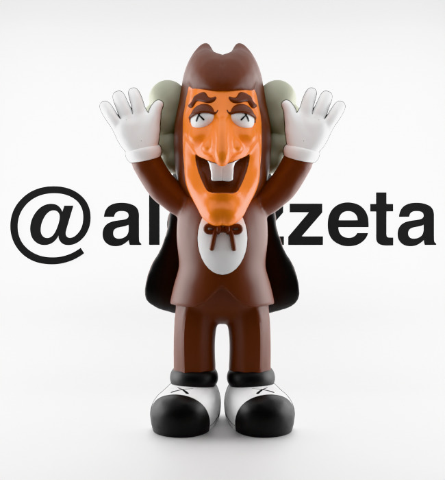 Kaws Monster Cereals Series Textured Low-poly 3D model_37