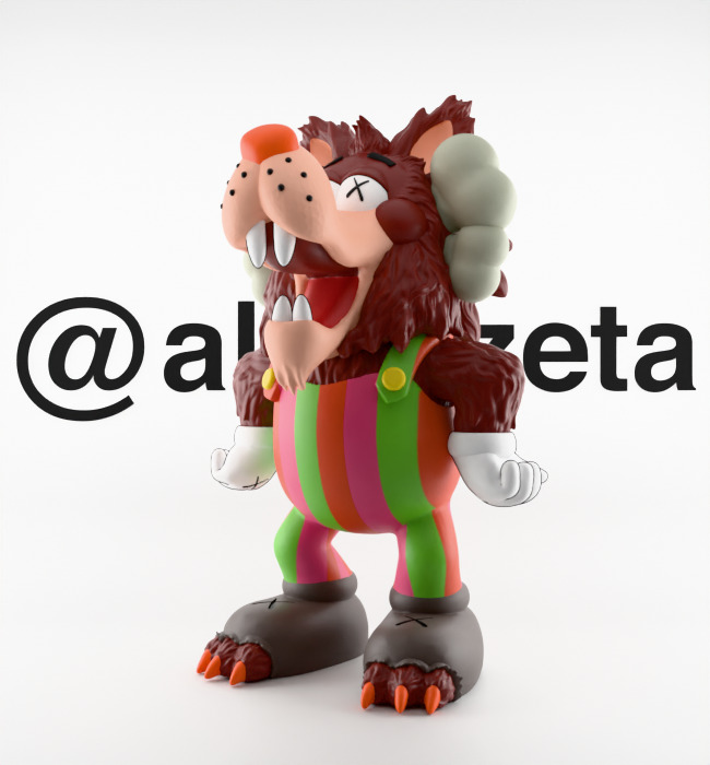 Kaws Monster Cereals Series Textured Low-poly 3D model_26