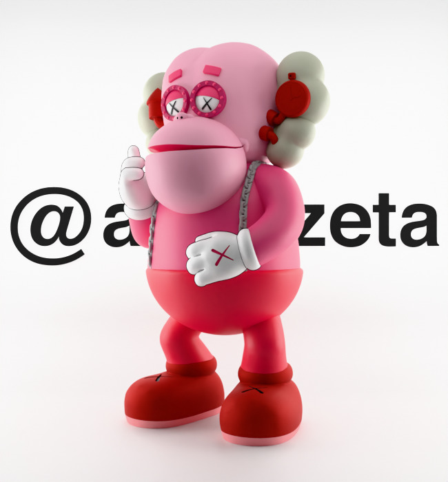 Kaws Monster Cereals Series Textured Low-poly 3D model_14