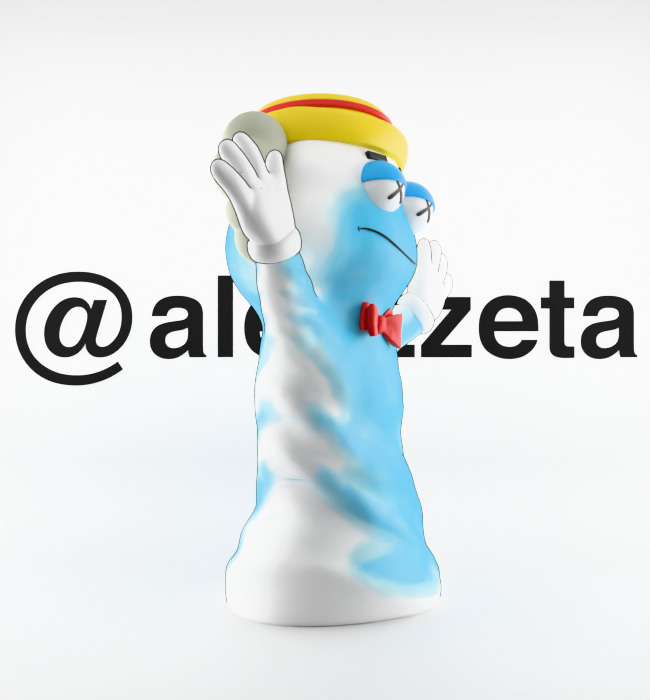 Kaws Monster Cereals Series Textured Low-poly 3D model_11