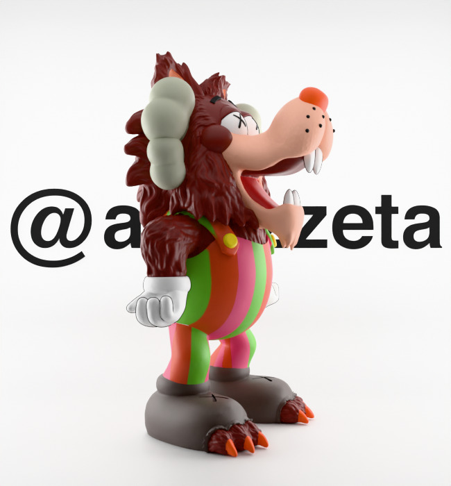 Kaws Monster Cereals Series Textured Low-poly 3D model_35