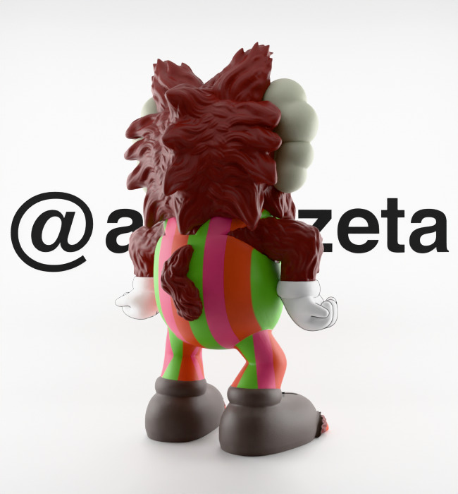 Kaws Monster Cereals Series Textured Low-poly 3D model_32