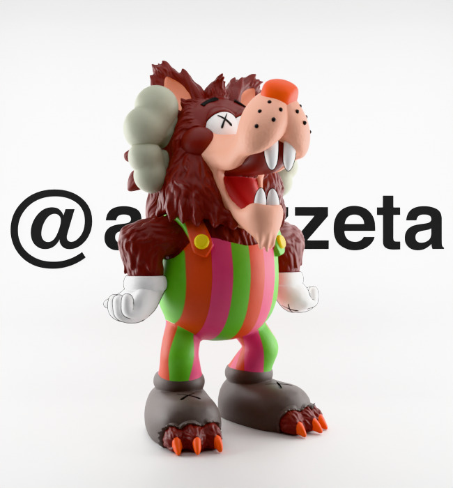 Kaws Monster Cereals Series Textured Low-poly 3D model_36