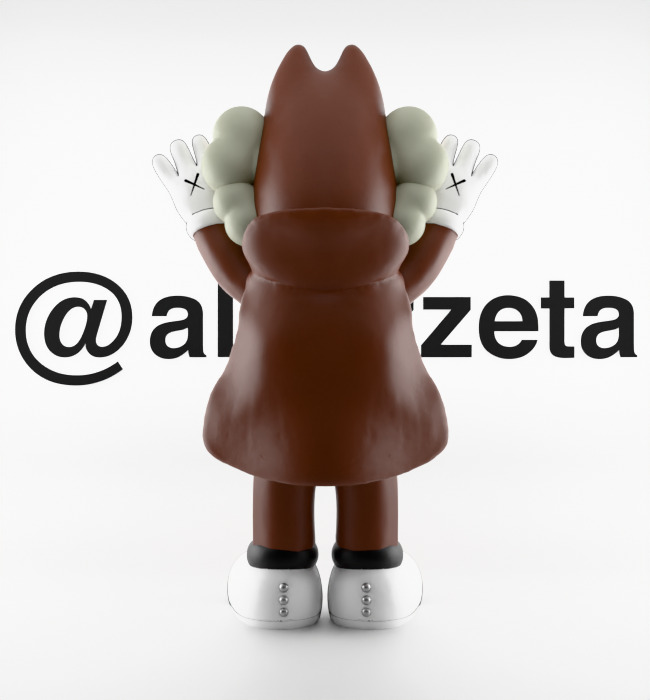 Kaws Monster Cereals Series Textured Low-poly 3D model_43