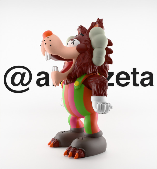 Kaws Monster Cereals Series Textured Low-poly 3D model_27