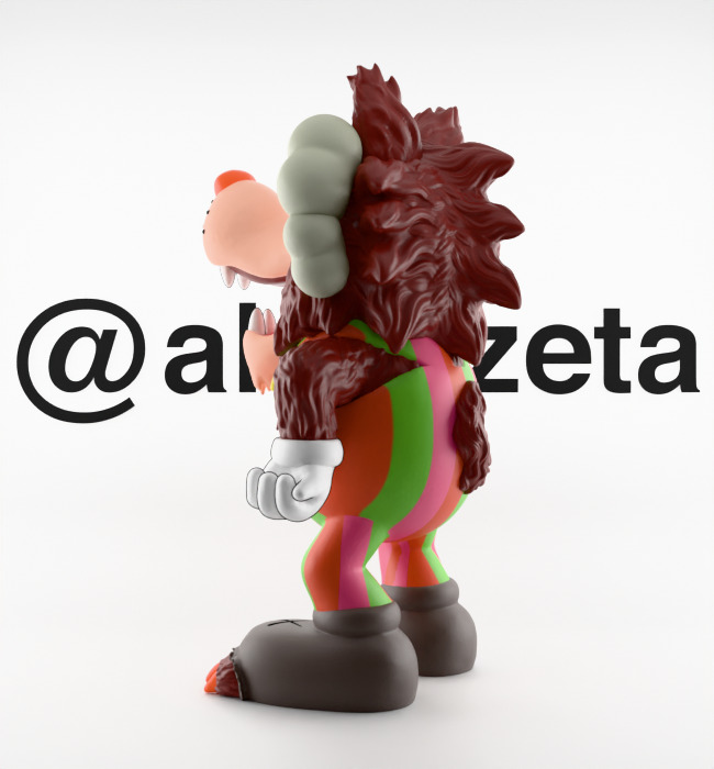 Kaws Monster Cereals Series Textured Low-poly 3D model_29