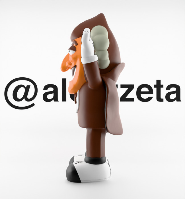 Kaws Monster Cereals Series Textured Low-poly 3D model_40