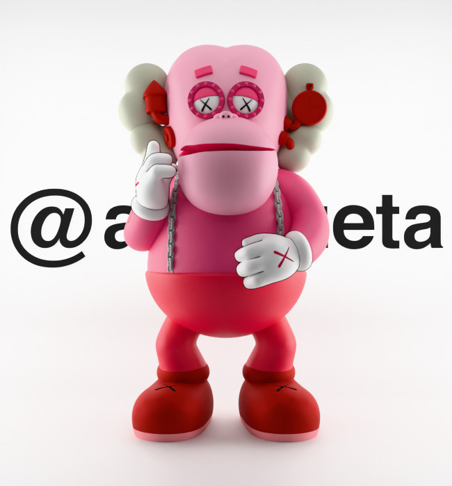 Kaws Monster Cereals Series Textured Low-poly 3D model_13