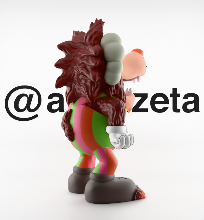 Kaws Monster Cereals Series Textured Low-poly 3D model_33