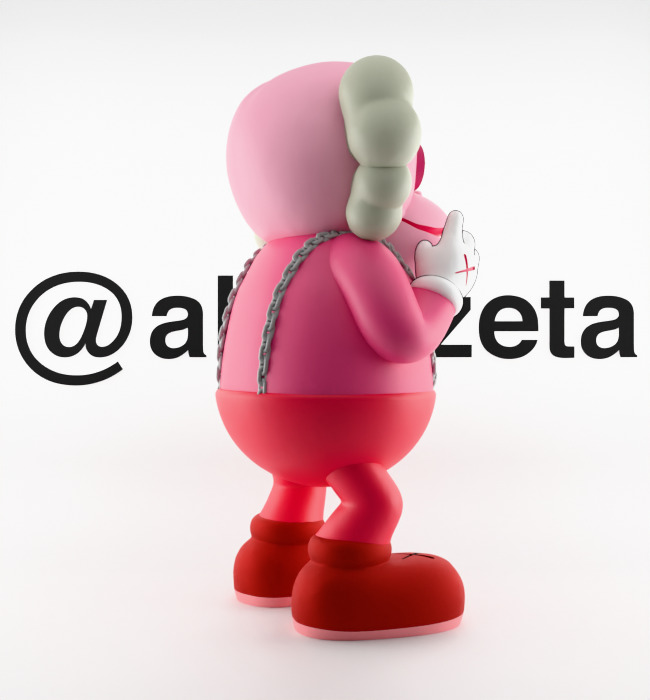 Kaws Monster Cereals Series Textured Low-poly 3D model_21
