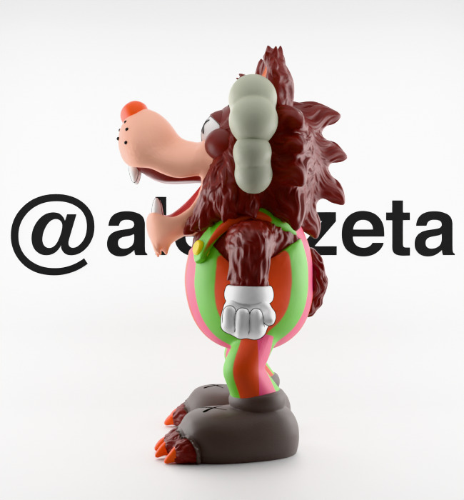 Kaws Monster Cereals Series Textured Low-poly 3D model_28