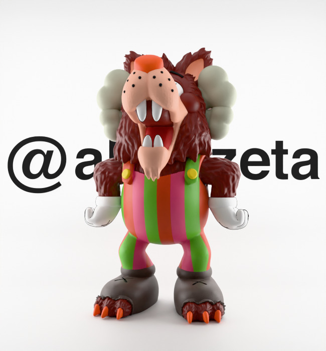 Kaws Monster Cereals Series Textured Low-poly 3D model_25