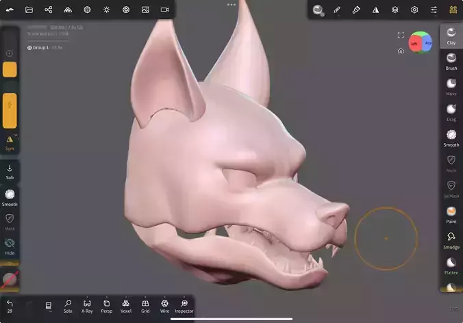  real furry mask for 3D printing 