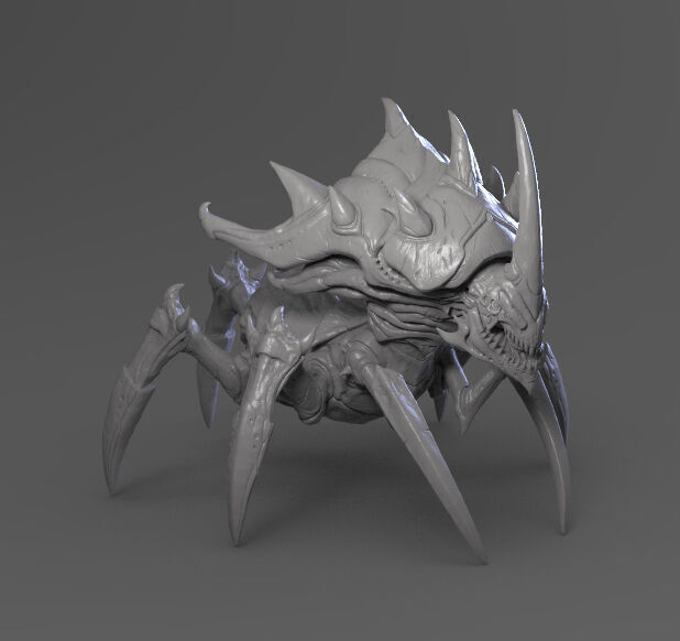 Starcraft2 Lurker 3D print model_4