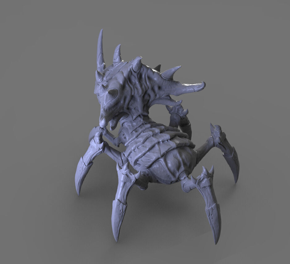Starcraft2 Lurker 3D print model_5