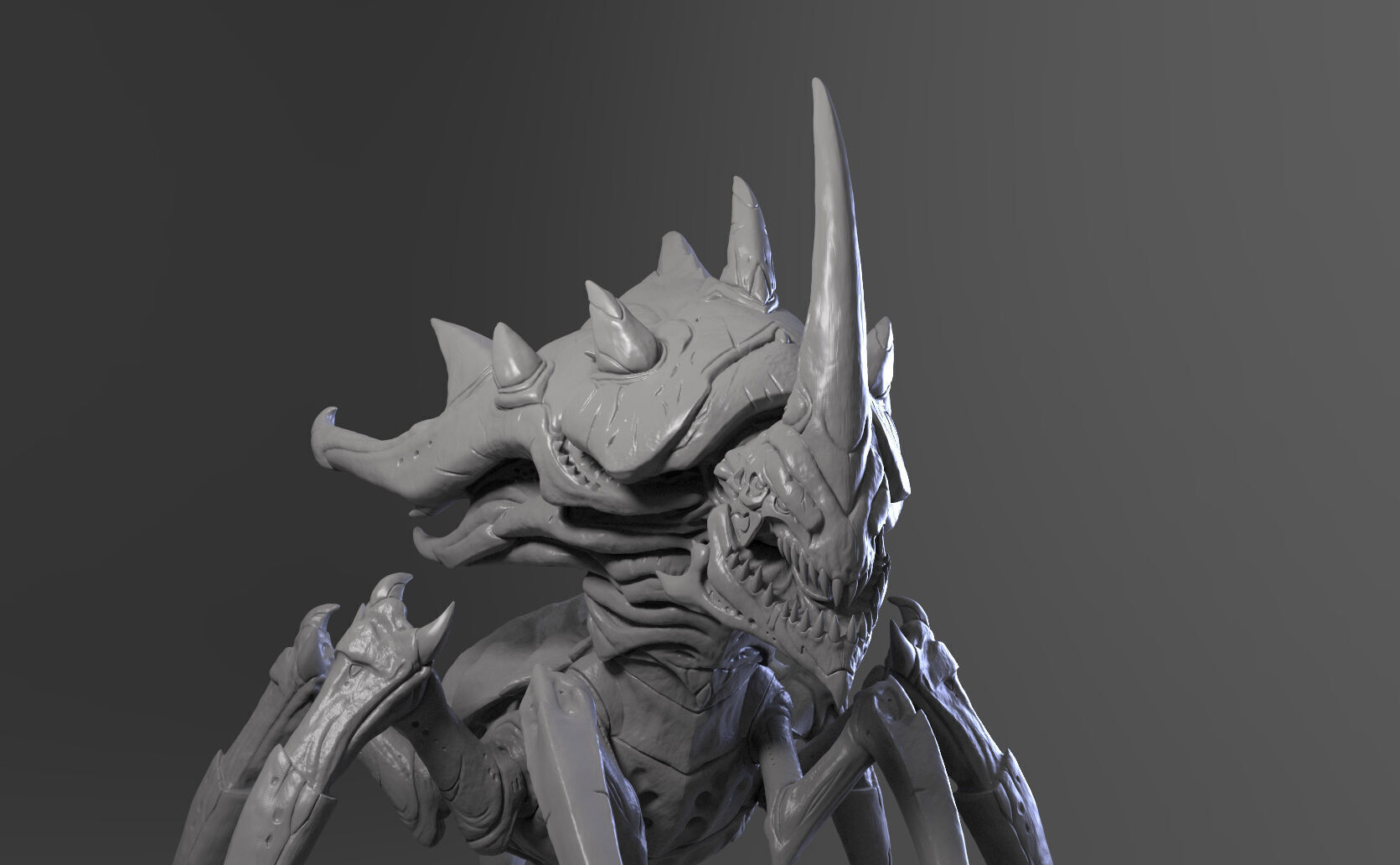 Starcraft2 Lurker 3D print model_9