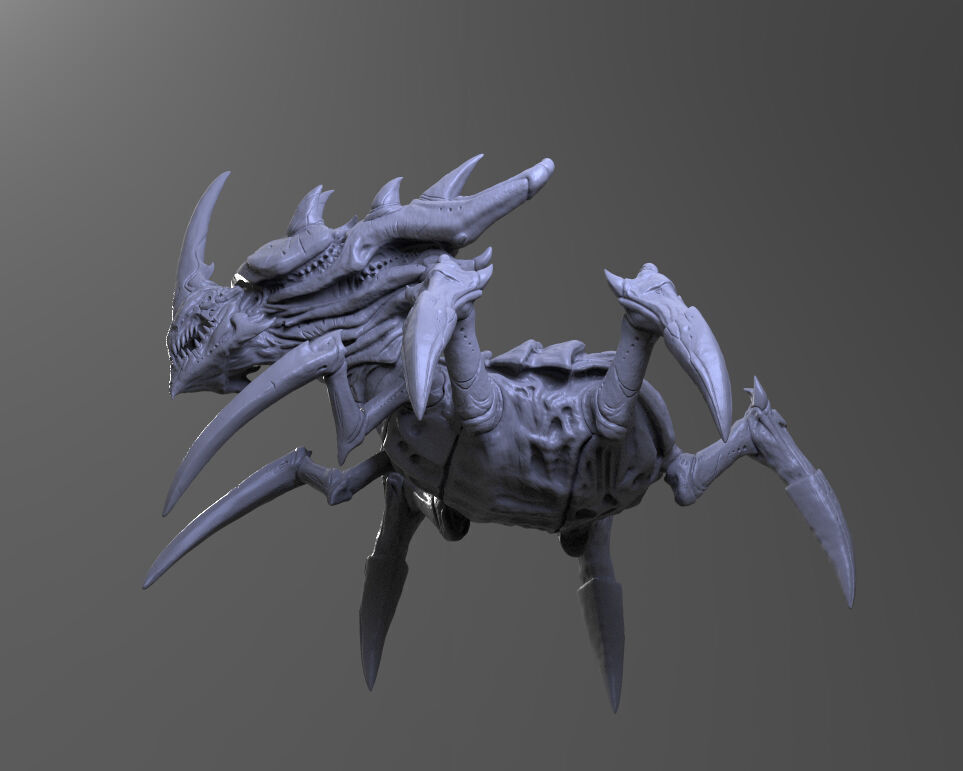 Starcraft2 Lurker 3D print model_7